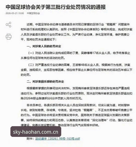 体育反腐风暴 vs 赛事公平：足协第三批禁足名单与浩瀚体育体验全面对比